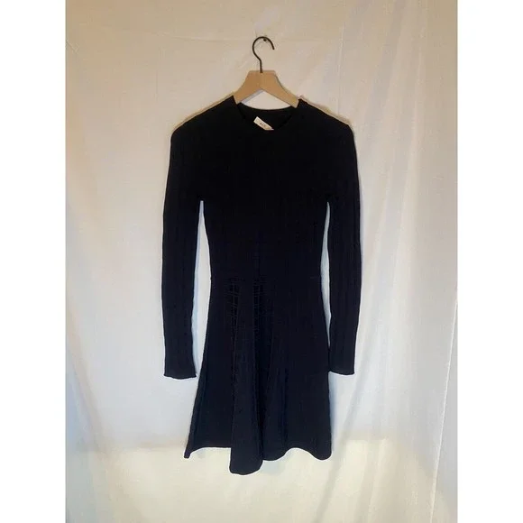 slim fit dress slacks The Black Square Neck Flare Sleeve Midi Dress & Reviews - Black - Dresses main image 0